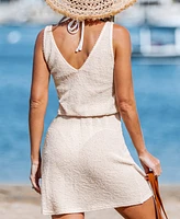Cupshe Women's Summer Oasis Beige Cover-Up Beach Dress
