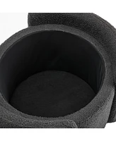 Cozy Boucle Storage Ottoman: Stylish Comfort with Hidden Storage