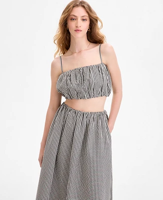 French Connection Women's Gingham Crop Top