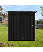 Metal garden sheds 5ftx4ft outdoor storage sheds Black