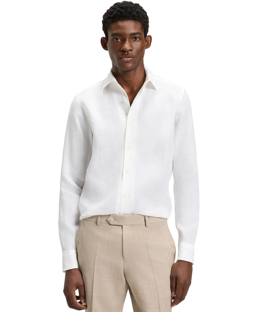 Hugo Boss Beckham x Boss Men's Regular-Fit Linen Shirt