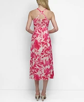 Dkny Women's Bow-Front Buckled-Strap Midi Dress