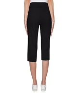 Ruby Rd. Petite Elastic Waist Pull-On French Terry Capri Pants