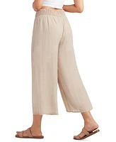 Bcx Juniors' Gauzy Textured Wide-Leg Pants