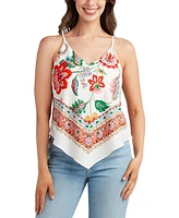 Bcx Juniors' Printed Halter-Style Handkerchief Top