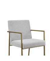 Fabric Dining Arm Chair with Padded Seat for Kitchen or Dining Room