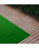 Plastic Interlocking Deck Tiles, 44 Pack