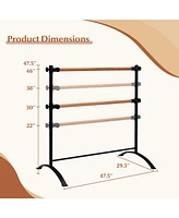 Portable Freestanding Double Ballet Barre for Home Dance and Stretching