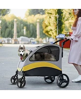 Bingopaw 4 Wheel Foldable Large Capacity Pet Travel Stroller