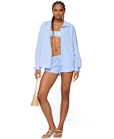 Edikted Women's Lira Oversized Gingham Button Up Shirt