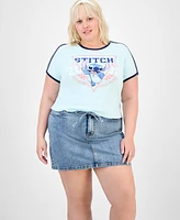 Disney Trendy Plus Athletic Stitch Ringer Tee