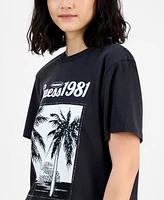Guess Women's Palm Print Crewneck T-Shirt