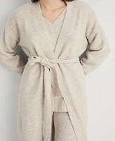 Mango Women's Long Knitted Cardigan Sweater