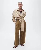 Mango Women's Belted Linen Jacket