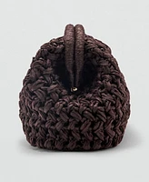 Mango Women's Natural Fiber Clutch Bag