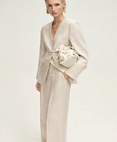 Mango Women's Linen Suit Pants