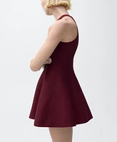 Mango Women's Short Flared Knitted Dress