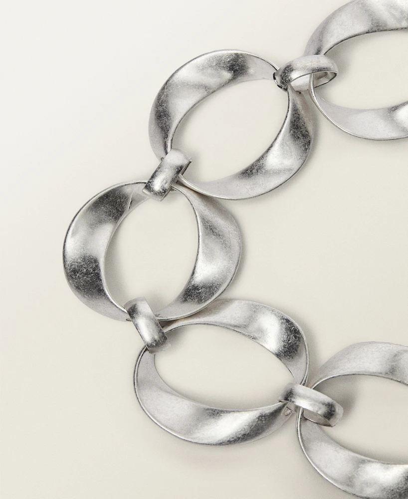 Mango Women's Metal Hoop Belt
