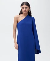 Mango Women's Long Flared Sleeve Dress