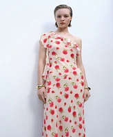 Mango Women's Floral Ruffled Dress