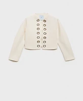 Mango Women's Perforated Trim Cotton Jacket