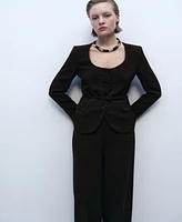 Mango Women's Straight Suit Pants