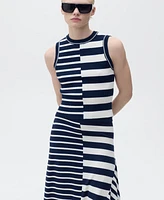 Mango Women's Asymmetrical Striped Knit Skirts