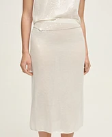 Mango Women's Sequin Pencil Knit Skirts