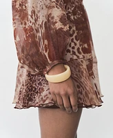 Mango Women's Printed Ruffles Short Dress