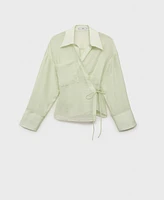 Mango Women's Cross-Knotted Lyocell Shirt