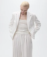 Mango Women's Striped Suit Pants