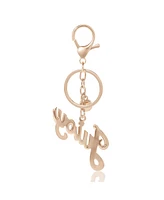 Juicy Couture Crystal Pave "Juicy" Script Keychain, Gold-Tone Bling Charm