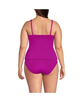 Lands' End Plus Macrame Tankini Top