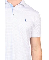 Tailorbyrd Men's Neon Grid Performance Polo