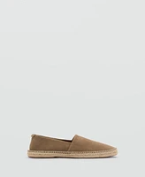 Mango Men's Jute Suede Espadrilles Round Toe Loafers