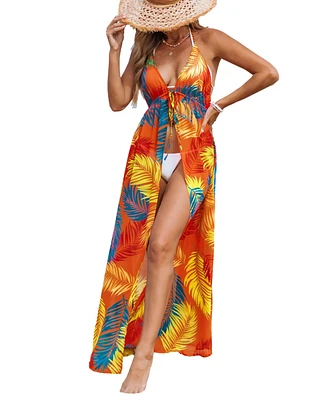 Cupshe Women's Neon Island Tropical Cover-Up Kimono