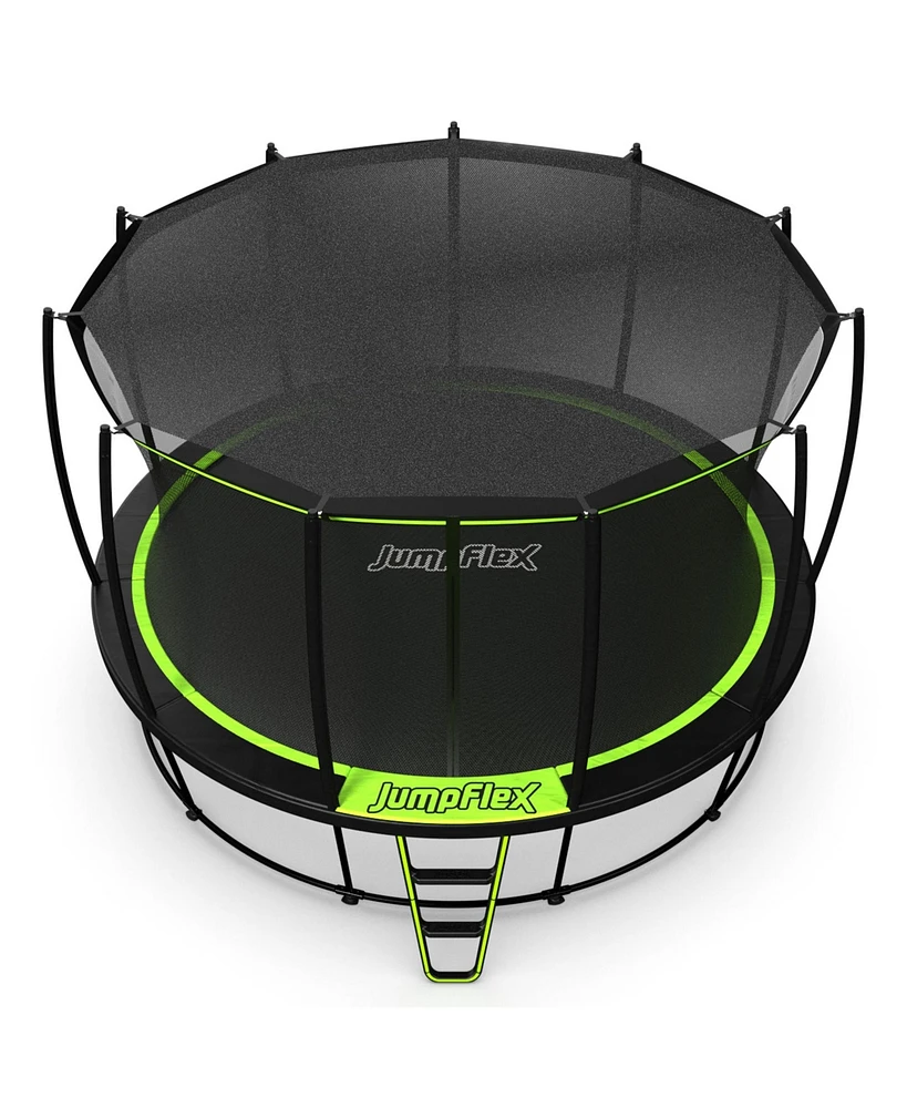 JumpFlex Smartshade Soft Outdoor Trampoline Shade Canopy Cover for Sun Protection, Compatible with Hero 14' Model Only, Trampoline Not Included, Black