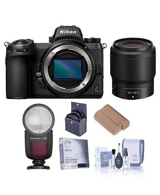 Nikon Z 6II Mirrorless Digital Camera with Nikkor Z 50mm f/1.8 S Lens, Bundle with Zoom Li-on X R2 Ttl On-Digital Camera Round Flash Speedlight, Extra