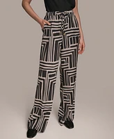 Donna Karan New York Women's Printed Drawstring Wide-Leg Pants
