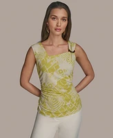 Donna Karan New York Women's Sleeveless Printed Knit Top