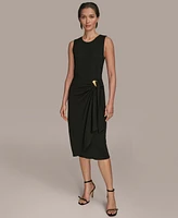 Donna Karan New York Women's Sleeveless Draped Skirt Dress
