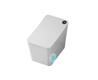 Casainc Smart Toilet with Auto open & close, Heated seat, Foot Sensor Flush, Modern Toilets with Led Display for Bathrooms