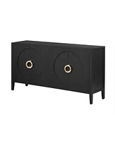 Sophisticated Fir Veneer Cabinet with Textured Finish,Suitable for Corridor, Entrance, Living Room