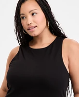 Bar Iii Plus Fringe Halter Dress, Exclusively at Macy's