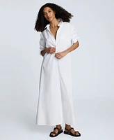 Kenneth Cole Women's Long-Sleeve Maxi Shirtdress