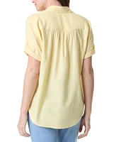 Gloria Vanderbilt Petite Daisy Short-Sleeve Shirt