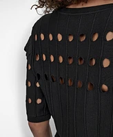 Dkny Women's Crepe Cut-Out Sweater