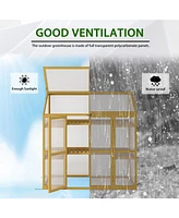 Wooden Garden Greenhouse: Polycarbonate Shed for Plant Protection