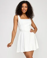 Emerald Sundae Juniors' Corset Fit & Flare Dress