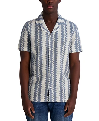 Karl Lagerfeld Paris Men's Textured Stripe Shirt